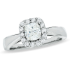 Consort Diamond Cushion-Cut Framed Engagement Ring